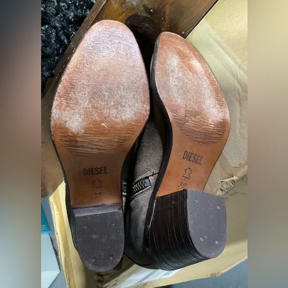 Distressed Leather Diesel Booties - Picture 4 of 4